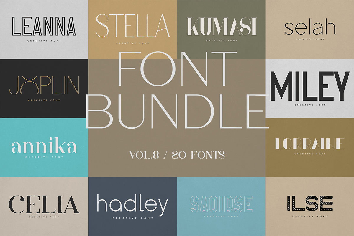 Font Bundle Volume 8 20 Fonts